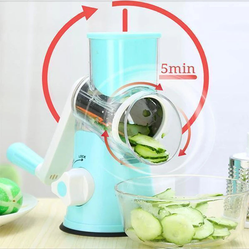 3-in-1 Manual Rotation Vegetable Fruit Slicer