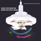 LED Swing Head Fan Light