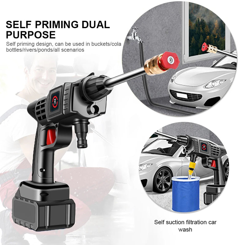 Cordless High Pressure Car Washer Spray Water Gun